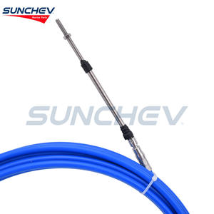 Câble de commande <span class=keywords><strong>d</strong></span>'accélérateur de bateau 28 pieds (bleu) pour moteur <span class=keywords><strong>hors</strong></span>-bord universel de bateau - Product Image 3