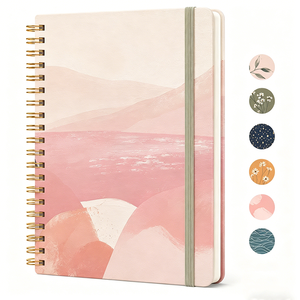 Carnet à spirale personnalisé en gros, carnet à couverture rigide avec élastique, carnet de croquis et de peinture OEM, journal intime pour enfants - Product Image 4