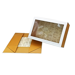 Cajas Rectangulares de Papel Reciclable de Lujo para Pasteles, con Logotipo Personalizado, Contenedor para Cupcakes de Té de la Tarde, Ventana Transparente, Laminado Mate - Product Image 1