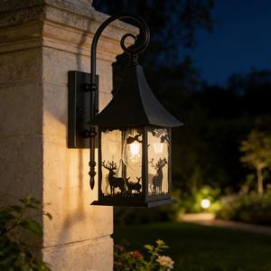 Lámpara de Pared LED Regulable de Acero Inoxidable para Exteriores, Diseño de Ciervo, Impermeable, para Puerta de Villa, Balcón, Pasillo, Jardín - Product Image 3