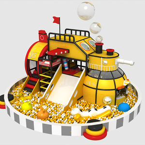 Aire de jeux intérieure en mousse souple colorée pour bébés et tout-petits avec fosse à balles et toboggan - Product Image 2