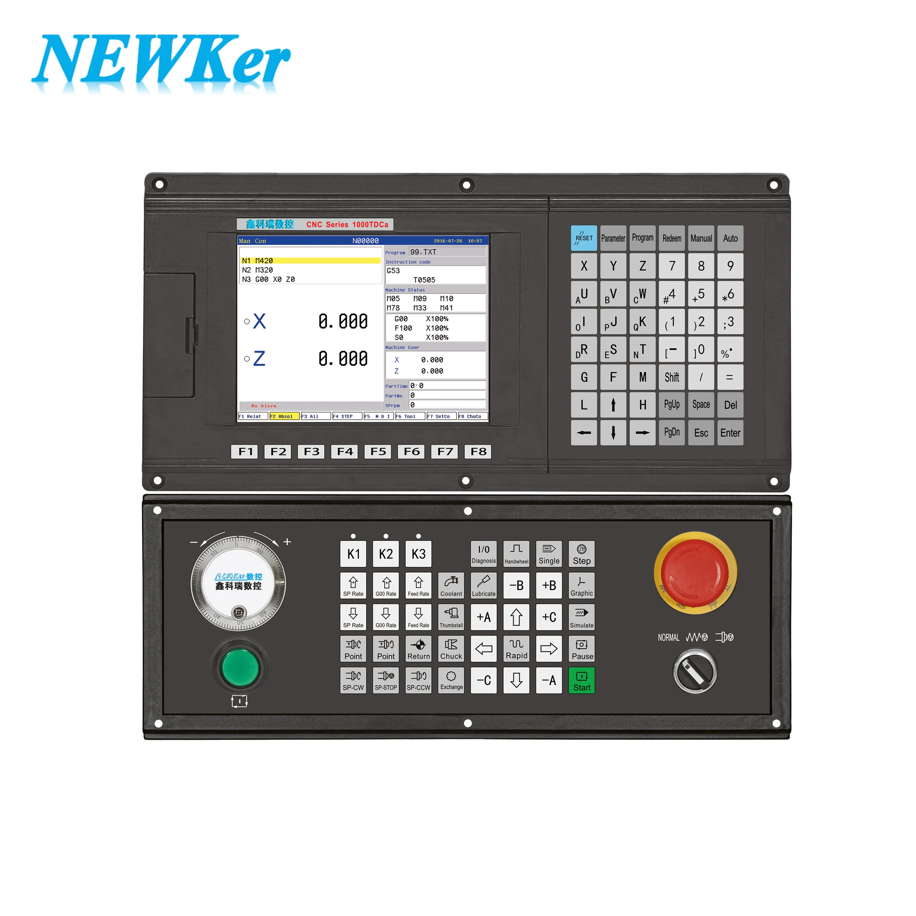 Système de contrôle CNC rs232, 1 pièce, contrôleur rs232, nouveau 1000tdca à 2 axes pour machine de tour