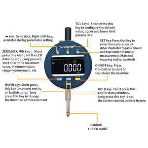 SHAHE Wireless Hintergrund beleuchtung <span class=keywords><strong>Digital</strong></span> Dial Indicator 0-12,7mm 1 μm Auflösung Wiederauf ladbare Messuhr mit Typ C Daten ausgabe - Product Image 2