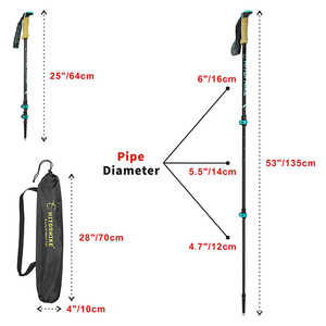 <span class=keywords><strong>Bastones</strong></span> de Senderismo Plegables Ultraligeros HOMFUL OEM de Fibra de Carbono 3K - Product Image 2