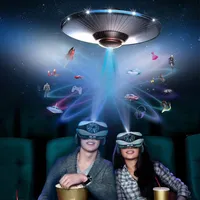 Gafas y Casco VR con Auriculares, Mundo Virtual 3D para Teléfonos Inteligentes IOS y Android, Dispositivos Móviles 3D, Caja VR