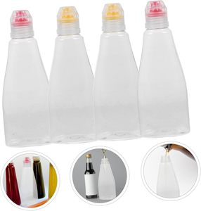 Venta caliente 400ml 500ml Cilindro Redondo Café Plástico Separado Miel Leche Té Bebida Botella de embalaje de plástico - Product Image 4