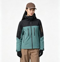 Veste de ski unisexe isolée, imperméable, coupe-vent, respirante, grande taille, à capuche, pour les sports de neige et les activités de plein air