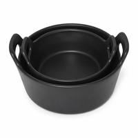 Service de vaisselle en mélamine noir mat de qualité alimentaire pour l'Afrique, cantines et restaurants, vente en gros OEM