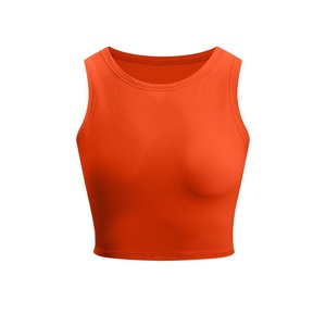 Tank <b>Tops</b> Women ShirtNew Sexy Crop <b>Top</b> Sleeveless Tight Fitting Base Shirt with Round Neck and <b>Cross</b> Shaped tank <b>Top</b> - Product Image 2