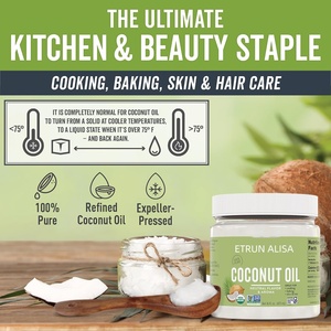 <span class=keywords><strong>Olio</strong></span> <span class=keywords><strong>di</strong></span> <span class=keywords><strong>Cocco</strong></span> Vergine Biologico Certificato USDA, Spremitura a Freddo, Grado Alimentare 100% per Cucina, Cottura, Cura <span class=keywords><strong>di</strong></span> Capelli e Pelle - Product Image 2