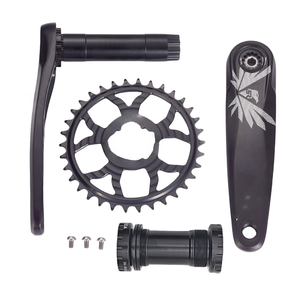 OEM 2025 pièces de vélo en alliage d'aluminium mise à niveau classique manivelle <span class=keywords><strong>creuse</strong></span> fendue gauche droite dent centrale montagne + dent pour droite + - Product Image 5