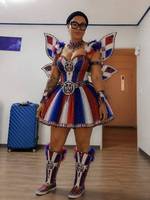 Traje de Samba de Lujo Hecho a Mano Estilo Dominicano, Sexy con Lentejuelas, para Espectáculos de Carnaval, Atuendo de Showgirl, Fabricación Profesional Personalizada