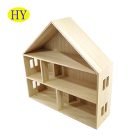 Meubles miniatures inachevé maison de poupée en bois, Kit personnalisé naturel personnalisé Logo unisexe maison de poupée en bois HY meubles ensemble de jouets