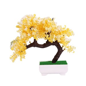 Arbre Bonsaï Artificiel Qi Xing 24 cm, Plante en Pot en Plastique, Décoration d'Intérieur, Daisy Palm Green - Product Image 5