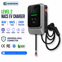 Chargeur Tesla EV de niveau 2 NACS 40A 9kW 240V, connecteur mural universel, boîtier extérieur, charge rapide pour véhicule électrique domestique aux États-Unis
