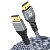 Câble DisplayPort 1.4 transfrontalier 8K/60Hz à conducteur en cuivre pour connexion HD de l'ordinateur à la télévision ou au projecteur