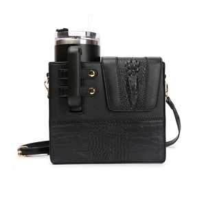 Outdoor 40oz Tumbler Crossbody Bag Crocodile Design Water Cup <b>Storage</b> for Women Bar Accessories Gift - Product Image 1