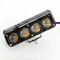 Projecteurs LED T-BULL CBLM transfrontaliers pour moto, conversion stroboscopique, faisceau haut/bas, jaune/blanc, 4 lentilles, compact, haute intensité