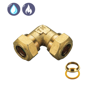 Junta tórica doble amarilla Accesorio curvo 22X22 Material de latón de zinc Rosca NPT/ BSP PN16 Alto/Bajo 20mm 10mm Cabezal de forja/fundición - Product Image 2