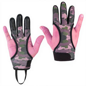 Gant de tir à l'arc sur mesure camouflage à 3 doigts, en cuir antidérapant avec pointes renforcées pour la protection du doigt et de la corde de l'arc - Product Image 5