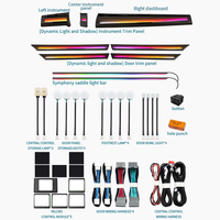 Para Honda Civic 2016-2021, Luces LED de Ambiente Interiores para Automóvil, Modificación de Iluminación Interior, Modelo GK7, LHD/RHD, Luces Ambientales Coloridas