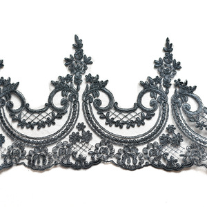 Tissu en dentelle à sequins brodés floraux 2025, nouveau, pour la confection de robes de mariée, de vêtements, de rideaux, de tissus décoratifs, en polyester - Product Image 5