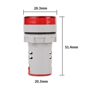Fréquencemètre numérique ST16HZ 20-75Hz 22mm, affichage LED simple, fréquencemètre Hertz, type rond, alimentation 80-500VAC, indicateur Z35 - Product Image 4