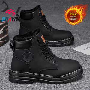 Botas de Trabajo de Estilo Nuevo 2025 para Hombre, Forradas y Acolchadas, de Caña Alta, Estilo Británico, Versión Coreana, Versátiles, Estilo Americano - Product Image 2
