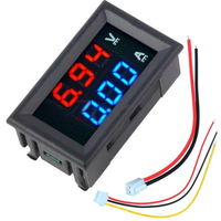 Modul Digital 0.28 Voltmeter LED ganda (0-100V) dan Ammeter (10A) untuk Komponen Elektronik pengukuran arus & tegangan