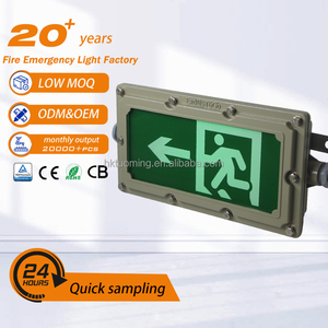 Tuoming Mounted <b>Explosion</b> <b>Proof</b> Ip65 Rechargeable Fire Safely Running Man:Die-casting aluminium Green Led Emergency Exit Sign - Product Image 1