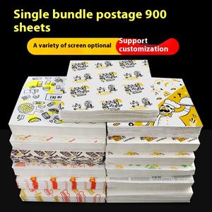 Настраиваемый кибер-красный коммерческий рулонный бумажный лоток маслостойкая одноразовая оберточная бумага для рисовых пакетов для гамбургеров рулонный бумажный пакет - Product Image 2