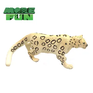 OEM ODM PVC plastik hayvan oyuncakları gerçekçi çevre dostu kar leopar aile Set çita Lynx oyuncaklar