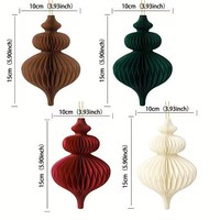 Umiss Décorations de Noël Écologiques : Lanternes et Boules en Papier pour Arbre de Noël, Ornements Artisanaux avec Aimant pour la Maison
