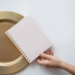 Tùy chỉnh thiết kế logo bán buôn mờ màu hồng Bìa cô gái ủng hộ văn phòng phẩm thiết lập Ins phong cách quà tặng độc đáo xoắn ốc máy tính xách tay - Product Image 5