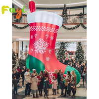 Chaussette de Noël géante gonflable, décoration extérieure, affichage LED pour événements festifs