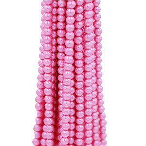 Perles d'imitation en verre haute brillance, 6 8 10 12mm, multicolores, rondes, en vrac, pour la fabrication de bijoux DIY, paquet en vrac - Product Image 5