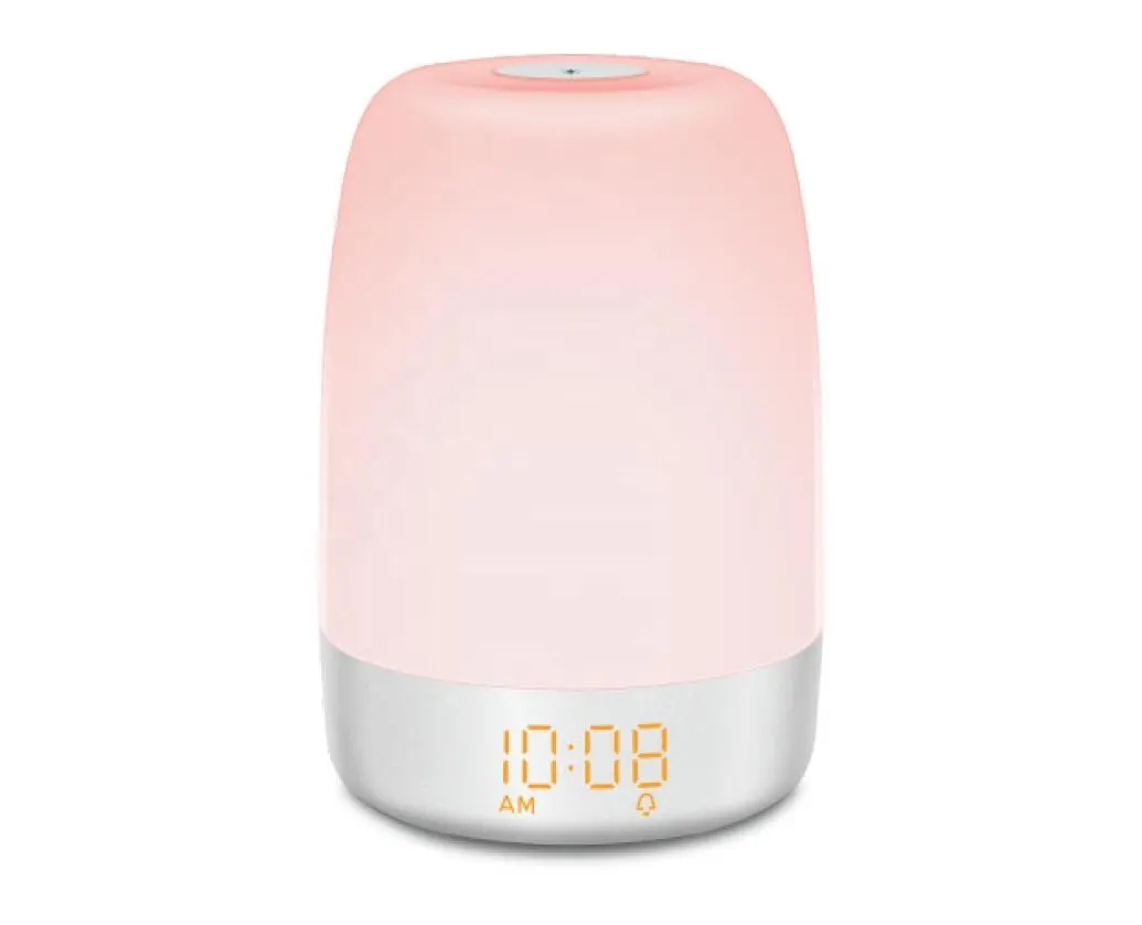 Brightness Adjustable USB Charging Port LED Sunrise Alarm Clock Wake Up Light