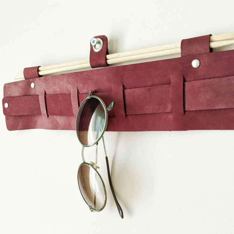 Оптовая продажа, индивидуальный кожаный держатель для очков, настенный держатель-органайзер для солнцезащитных очков