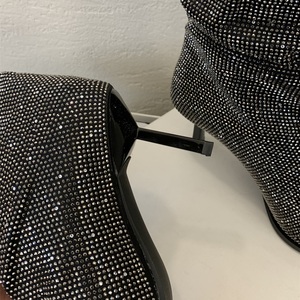 Bottines à talons hauts en strass de luxe pour femmes, automne-hiver, bout pointu, design moderne, scintillantes, sexy, bottines courtes pour femmes - Product Image 4