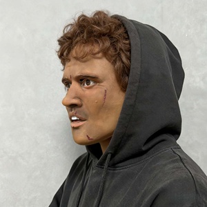 Máscara <span class=keywords><strong>de</strong></span> Látex Realista <span class=keywords><strong>de</strong></span> Hombre Aterrador con Cabello Rizado y Cicatrices para Halloween, Cosplay, Fiesta <span class=keywords><strong>de</strong></span> Terror, Disfraz <span class=keywords><strong>de</strong></span> Adulto, Accesorio <span class=keywords><strong>de</strong></span> Disfraz - Product Image 4