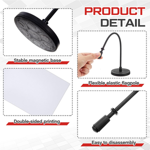 Индивидуальные автомобильные флаги для брендинга автопарка: доступны варианты с магнитным креплением и клипсой для окна. Профессиональная печать логотипа вашей компании. - Product Image 3