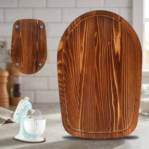 Planches à découper en bois faites à la main, blocs de découpe en bois neufs, décoratifs, rustiques, marron, pour servir - Product Image 3
