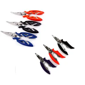 Byloo peche fishing line cutting snap ring pliers Stainless steel curved portable long fishing pliers stainless steel pakistan