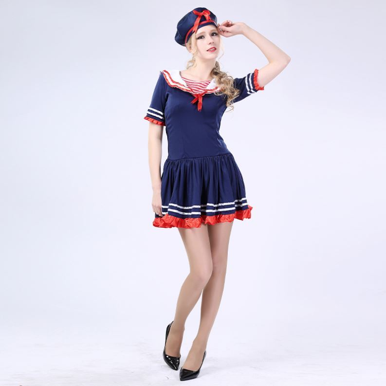 Ensemble d'accessoires de costume d'Halloween pour femme, gants longs rouges, châle blanc à pois noirs, support de cosplay et collier de perles