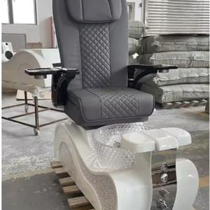 <b>Nail</b> Salon Furniture Equipment Black Golden Electric Reclining Massage Manicure Foot Spa Luxury Pedicure Chairs With Led Lights - Product Image 6