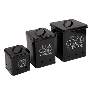 Kitchen Square Vegetable Storage Pot Food Storage Tin <strong>Potatoes</strong> Onion Garlic <strong>Container</strong> - Product Image 3