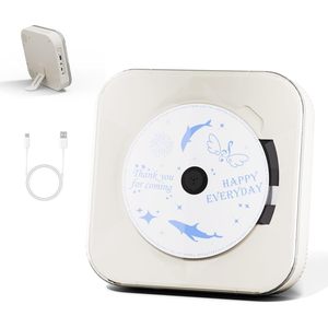 Yintiny CD909 Portable Audio <b>CD</b> <b>Player</b> LED Display Remote Control Off-White Home Decor with Built-in <b>Speakers</b> <b>for</b> <b>CD</b> <b>for</b> DVD VCD - Product Image 2