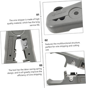 Mini Herramienta Eléctrica de Crimpado Manual para Terminales RJ45, Pelacables, Cortacables, Alicates de Acero Métricos para Bricolaje - Product Image 3