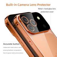 Coque de téléphone anti-espion en alliage d'aluminium avec cadre d'objectif en métal et verre magnétique pour iPhone 17 Pro Max 16 Plus 15 14 – Protection anti-regard indiscret