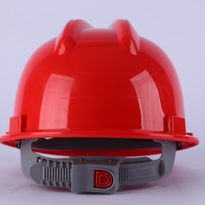 Casque de sécurité rouge de type V sans fentes, suspension à 6 points, pour la construction - Product Image 4
